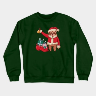 Merry Slothmas // Funny Christmas Santa Sloth Crewneck Sweatshirt